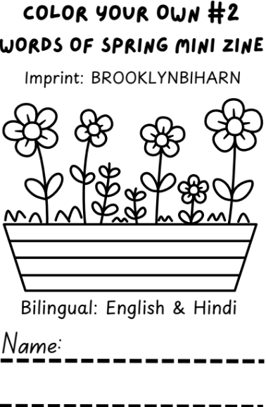 FREE Color Your Own Words of Spring Mini Zine