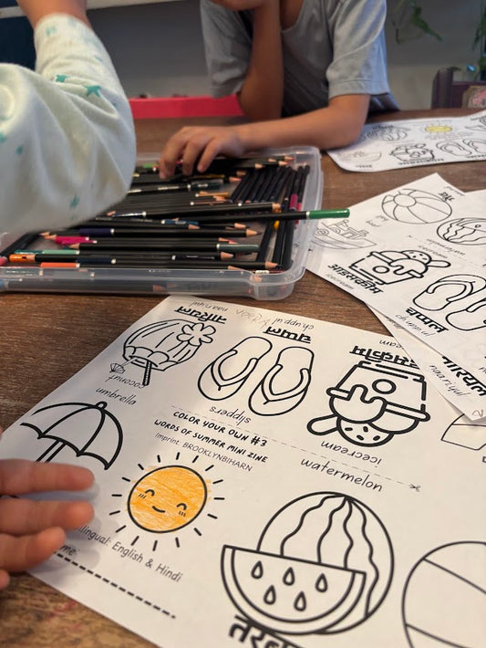 FREE Color Your Own Words of Summer Mini Zine
