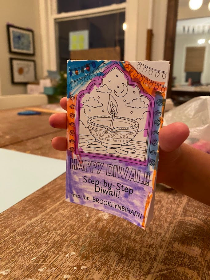 Free Diwali Mini Zine #1 | Step-by-Step Diwali (Color and Create)