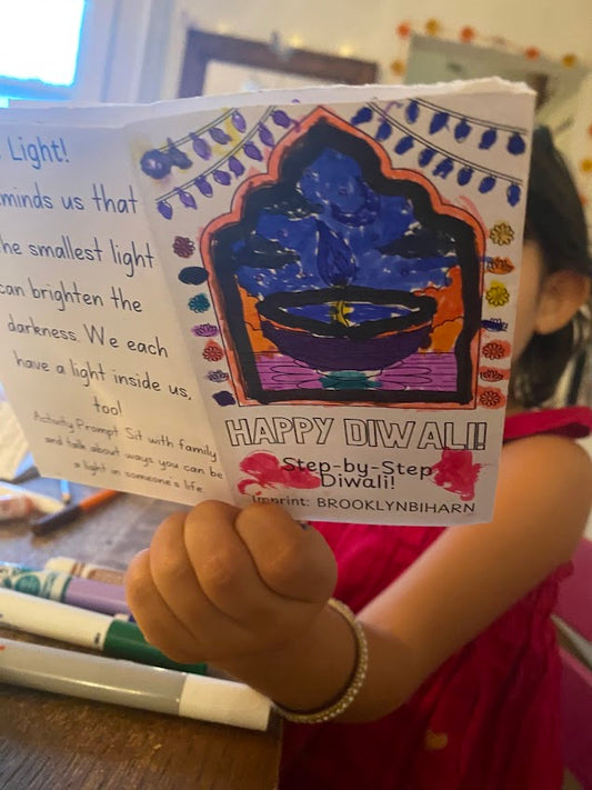 Free Diwali Mini Zine #1 | Step-by-Step Diwali (Color and Create)