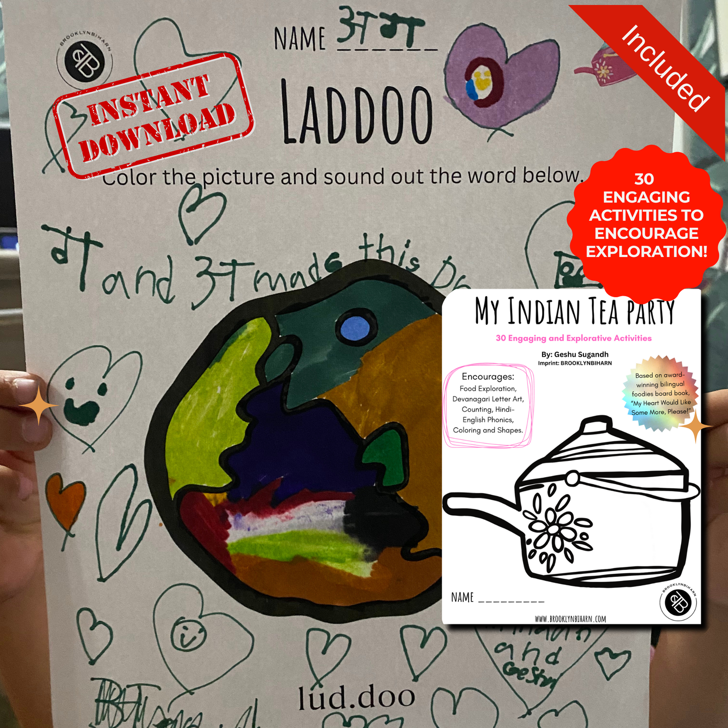 My Indian Tea Party Activity Workbook | 30 Activities That Encourage Exploration