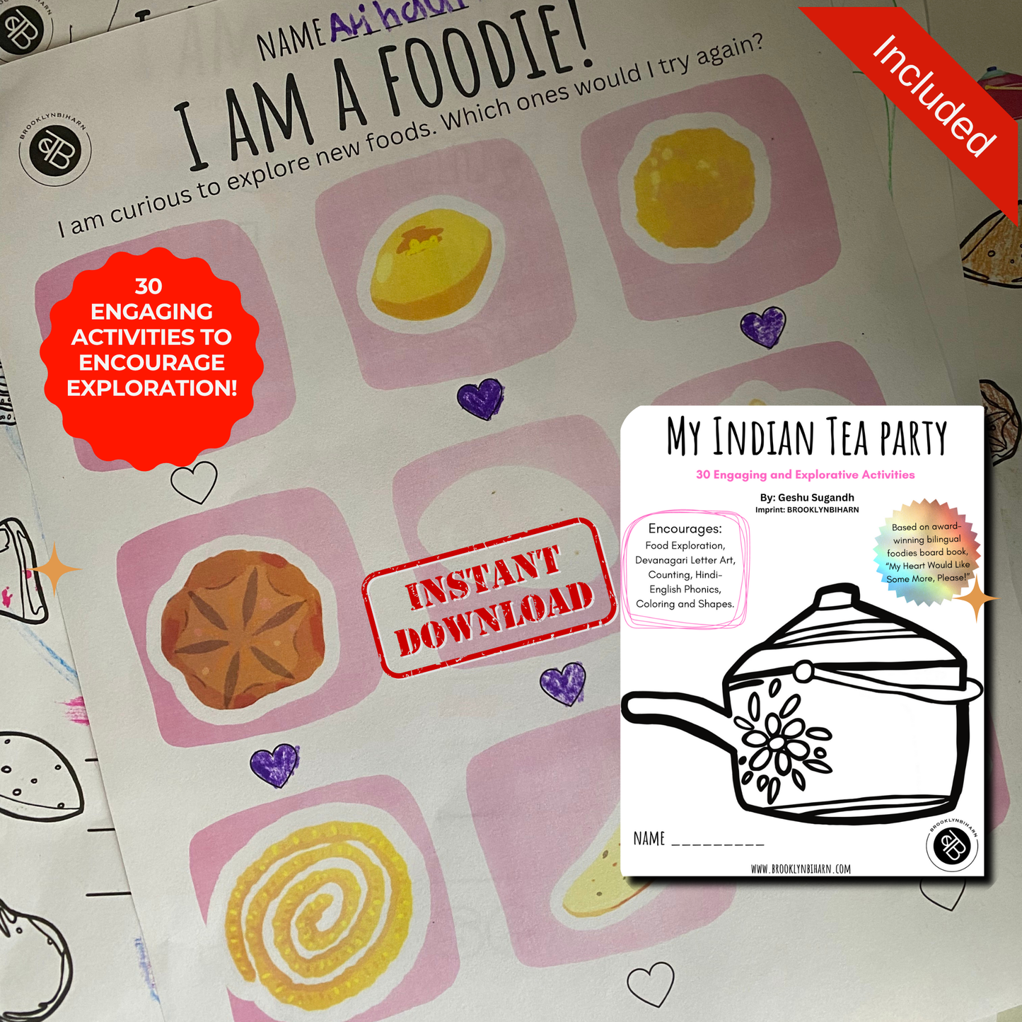 My Indian Tea Party Activity Workbook | 30 Activities That Encourage Exploration