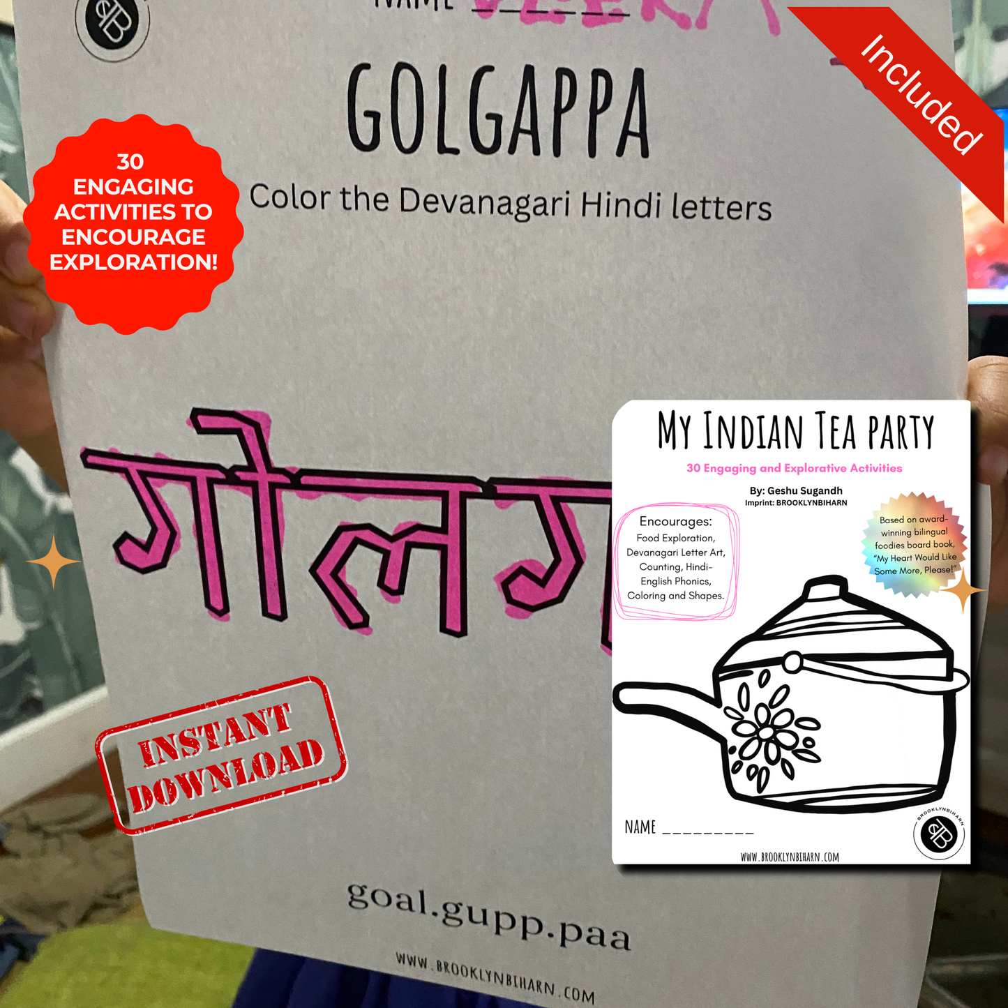 My Indian Tea Party Activity Workbook | 30 Activities That Encourage Exploration