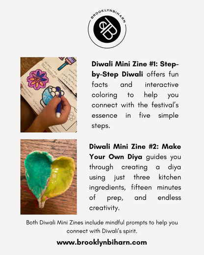 FREE Diwali Mini Zine #2 - Make Your Own Diya (Salt Dough Craft)