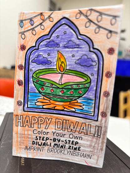 Free Diwali Mini Zine #1 | Step-by-Step Diwali (Color and Create)