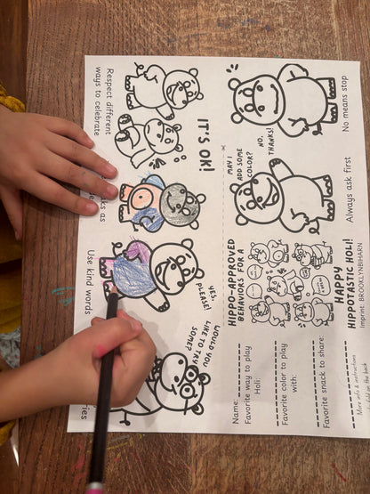 Happy Hippotastic Holi Printables Pack (Free)