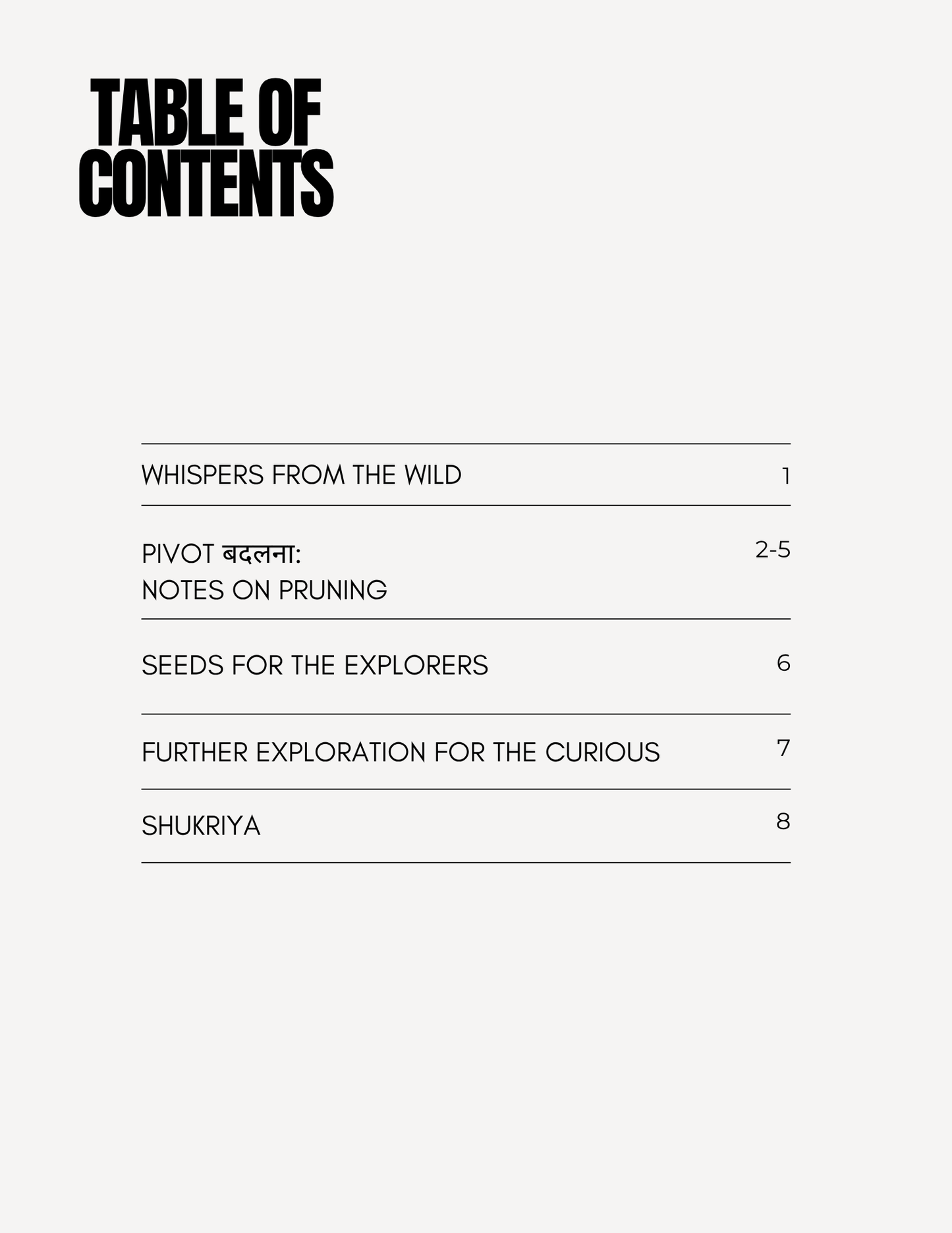 Junglee Phool Journal Issue 02 Pivot बदलना: Notes on Pruning (Free digital PDF)