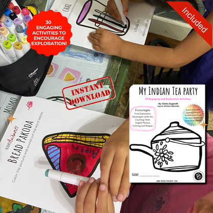 My Indian Tea Party Activity Workbook | 30 Activities That Encourage Exploration